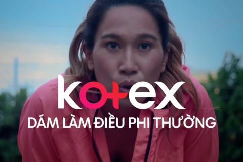 Quảng cáo của Kotex đề cao sự tự tin, vượt qua mọi trở ngại của phụ nữ để làm điều họ muốn